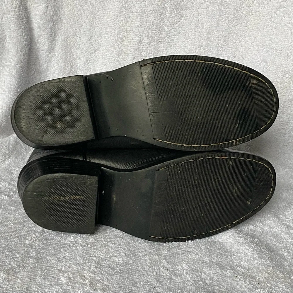 Masterson Cowboy Boots Youth‎ 2.5 Black Leather Uppers Western Has Scuff Marks